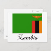 Zambia-Flaggendesign Postkarte (Vorne/Hinten)