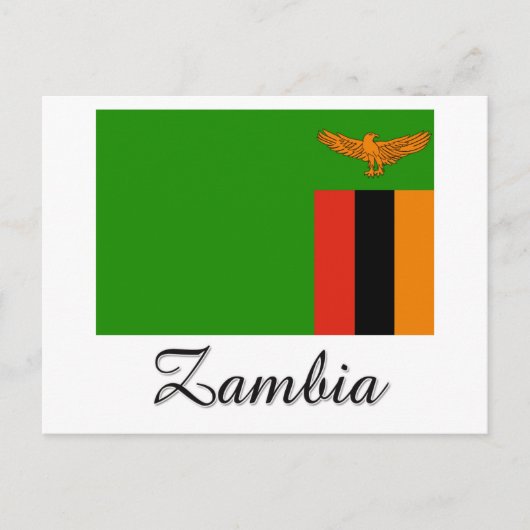Zambia-Flaggendesign Postkarte (Vorderseite)