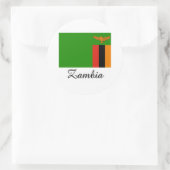 Zambia-Flaggendesign Runder Aufkleber (Tasche)