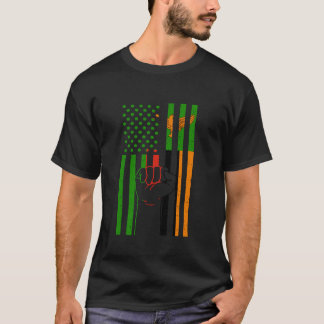 Zambia Handfist USA - sambische Flagge Sambia P T-Shirt