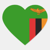 Zambia-Heart-Aufkleber Herz-Aufkleber (Vorderseite)