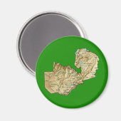 Zambia Map Magnet (Vorderseite/Rückseite)