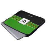 ZAMBIA Monogram Christliche Bibel GRÜNES Notebook Laptopschutzhülle (Vorne Knopf)