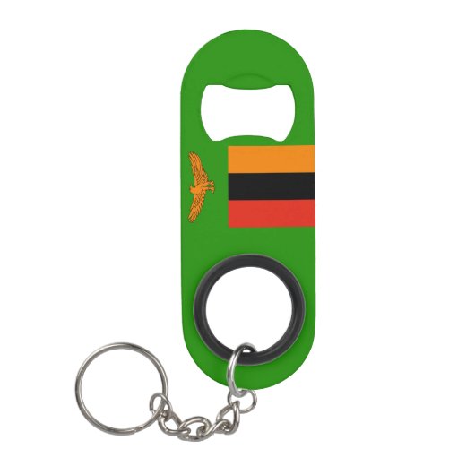 Zambia National Pride Patriotic Mini Flaschenöffner (Vorderseite)