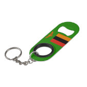 Zambia National Pride Patriotic Mini Flaschenöffner (Vorderseite Schrägansicht)