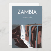 Zambia Postcard Travel Africa Poster Print Save The Date (Vorne/Hinten)