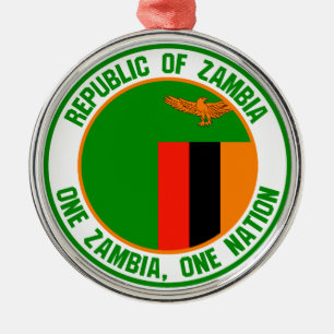Zambia  Round Emblem Ornament Aus Metall