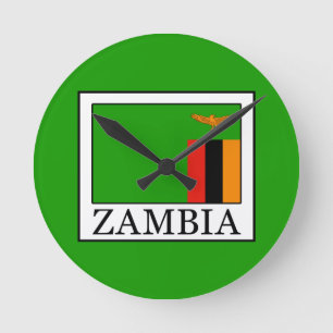 Zambia Runde Wanduhr