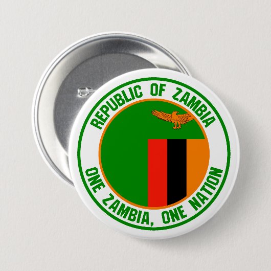 Zambia-RundEmblem Button (Vorne & Hinten)