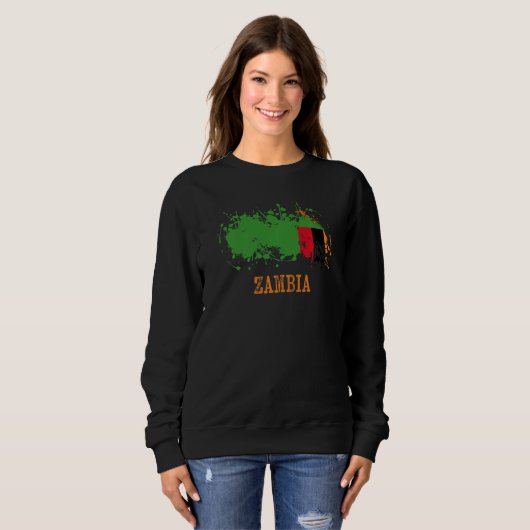 Zambian enthusiasts for Zambia and Zambia   Sweatshirt (Vorne ganz)