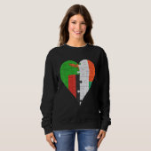 Zambian Flag Herz Sweatshirt (Vorne ganz)
