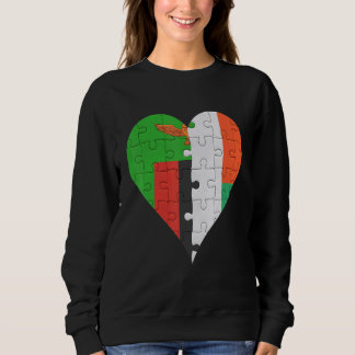 Zambian Flag Herz Sweatshirt