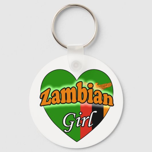 Zambian Girl Sleutelhanger Schlüsselanhänger (Vorderseite)