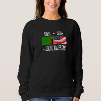 Zambian Roots Zambia Zambian American Premium Sweatshirt