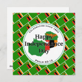 ZAMBIAN UNABHÄNGIGKEIT feiert Sambia Feiertagskarte (Vorne/Hinten)