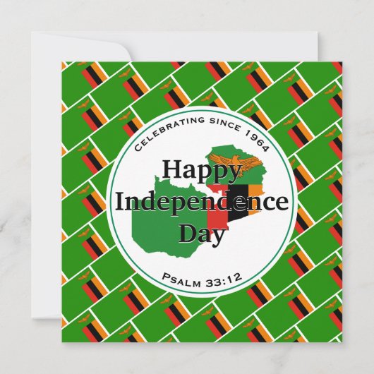 ZAMBIAN UNABHÄNGIGKEIT feiert Sambia Feiertagskarte (Vorderseite)