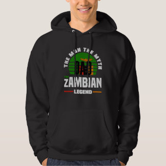 Zambian Zambia Zambian Flag Fathers Day Hoodie