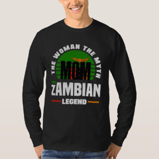 Zambian Zambia Zambian Flag Mothers Day T-Shirt