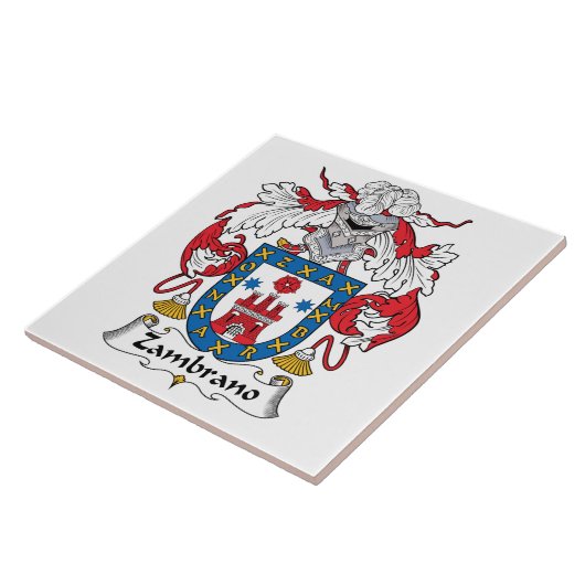 Zambrano Familienwappen Fliese (Seite)
