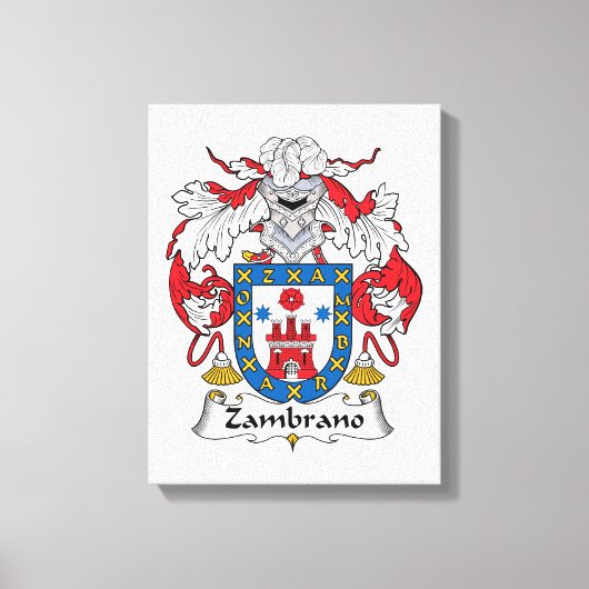 Zambrano Familienwappen Leinwanddruck (Vorderseite)