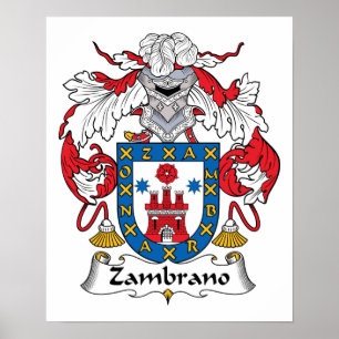 Zambrano Familienwappen Poster