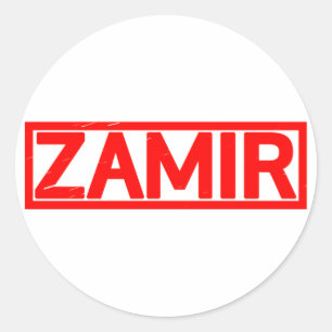 Zamir-Briefmarke Runder Aufkleber