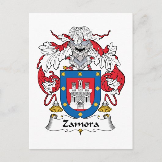 Zamora Familienwappen Postkarte (Vorderseite)