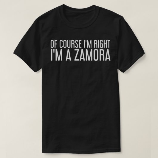 ZAMORA Gift Funny Familienname Familienbaum Birthd T-Shirt (Design vorne)