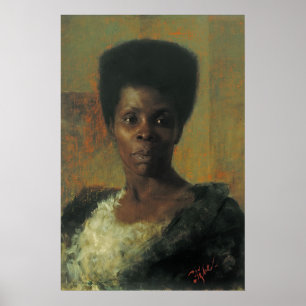 Zamorka (Schwarzes Mädchen) Anton Azbe Kunst Poster