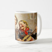 Zampighi - Sweet Music, vintage painting Kaffeetasse (VorderseiteRechts)