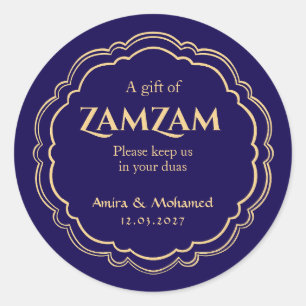 Zamzam Wasser Hochzeitsgeschenk Aufkleber Islamisc