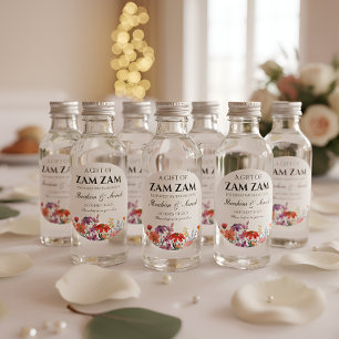 Zamzam water nikah muslim Gastgeschenk Hochzeit fl Runder Aufkleber