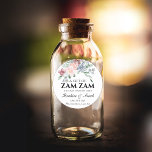 Zamzam water nikah muslim Gastgeschenk Hochzeit fl Runder Aufkleber<br><div class="desc">Zamzam water nikah muslim Gastgeschenk Hochzeit Blumenaufkleber</div>