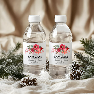 zamzam water nikah muslim Hochzeit rote Rose Quadratischer Aufkleber