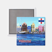 zAN005 WILLEMSTAD, Niederländische Antillen, Kühls Magnet (Vorderseite/Rückseite)