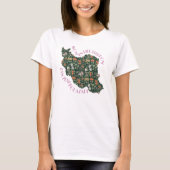 Zan Zendegi Azadi | Persisches Geschenk Rosa T-Shirt (Vorderseite)
