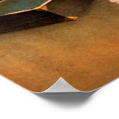 Zan Zig darstellend mit Kaninchen und Rose Poster (Ecke)