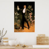 Zan Zig darstellend mit Kaninchen und Rose Poster (Küche)