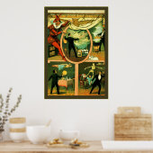 Zan Zig ~ Vintag Magician Poster (Küche)