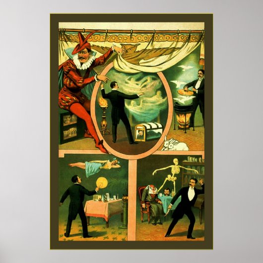 Zan Zig ~ Vintag Magician Poster (Vorne)