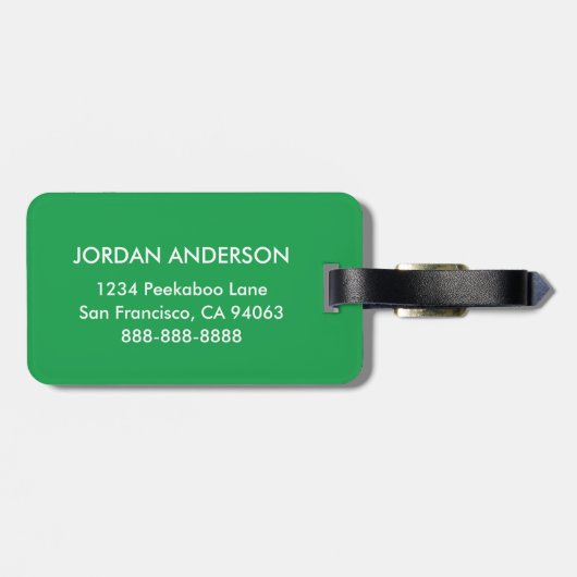 Zander die Ente Gepäckanhänger (Rückseite horizontal)