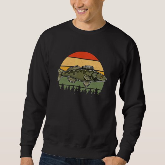 Zander Fogosch Fischer Angeln Humor Sweatshirt (Vorderseite)