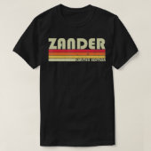 ZANDER Geschenkname Personalisiert Funny Retro Vin T-Shirt (Design vorne)