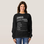 Zander Serving Size Nutrition Label Calories Sweatshirt (Vorne ganz)