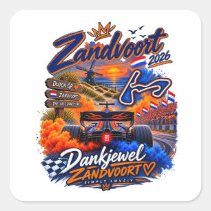 Zandvoort 2026 - Der letzte Tanz Orange Army Fan A Quadratischer Aufkleber