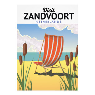 Zandvoort Niederlande Reiseplakat Fotodruck
