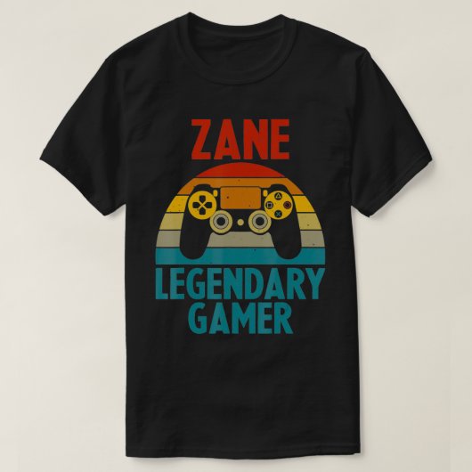 ZANE Gift Name Personalisiert Funny Gaming Geek Bi T-Shirt (Design vorne)