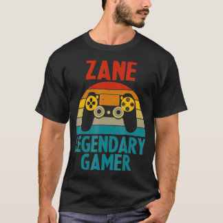 ZANE Gift Name Personalisiert Funny Gaming Geek Bi T-Shirt