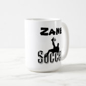 Zane-Name mit Fußball-Design, Kaffee-Tasse Kaffeetasse (VorderseiteRechts)