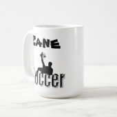 Zane-Name mit Fußball-Design, Kaffee-Tasse Kaffeetasse (Vorderseite Links)